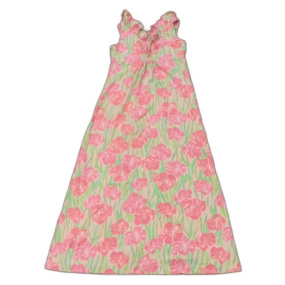 Lilly Pulitzer Women's Maxi Pink Green Floral Dress Size Small - Picture 1 of 4